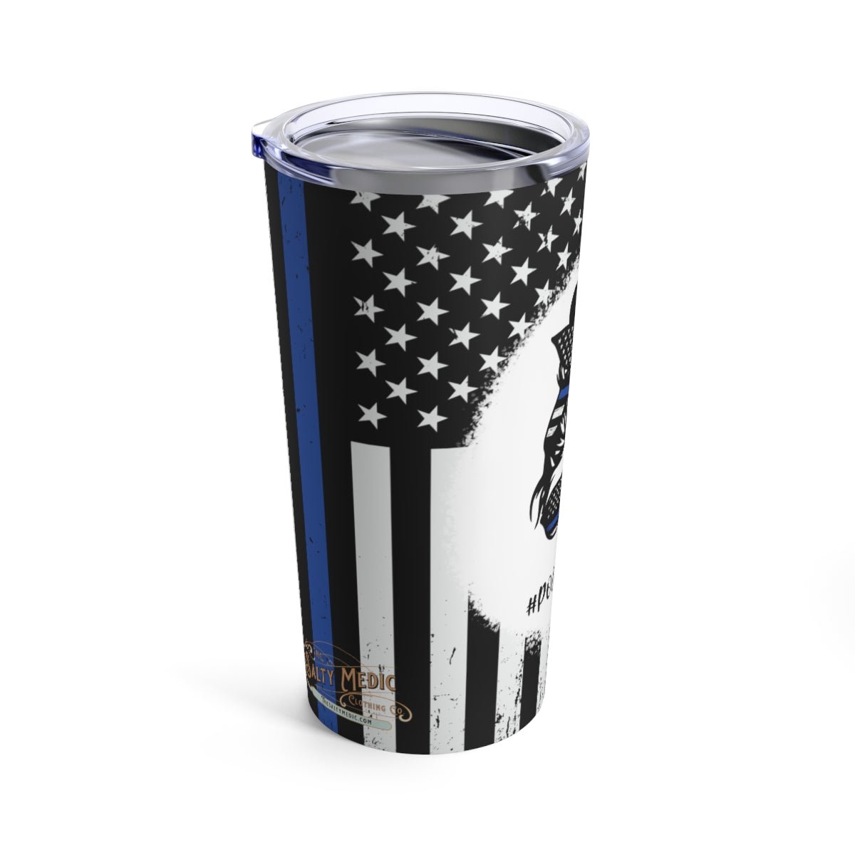 Police Wife Messy Bun Tumbler 20oz