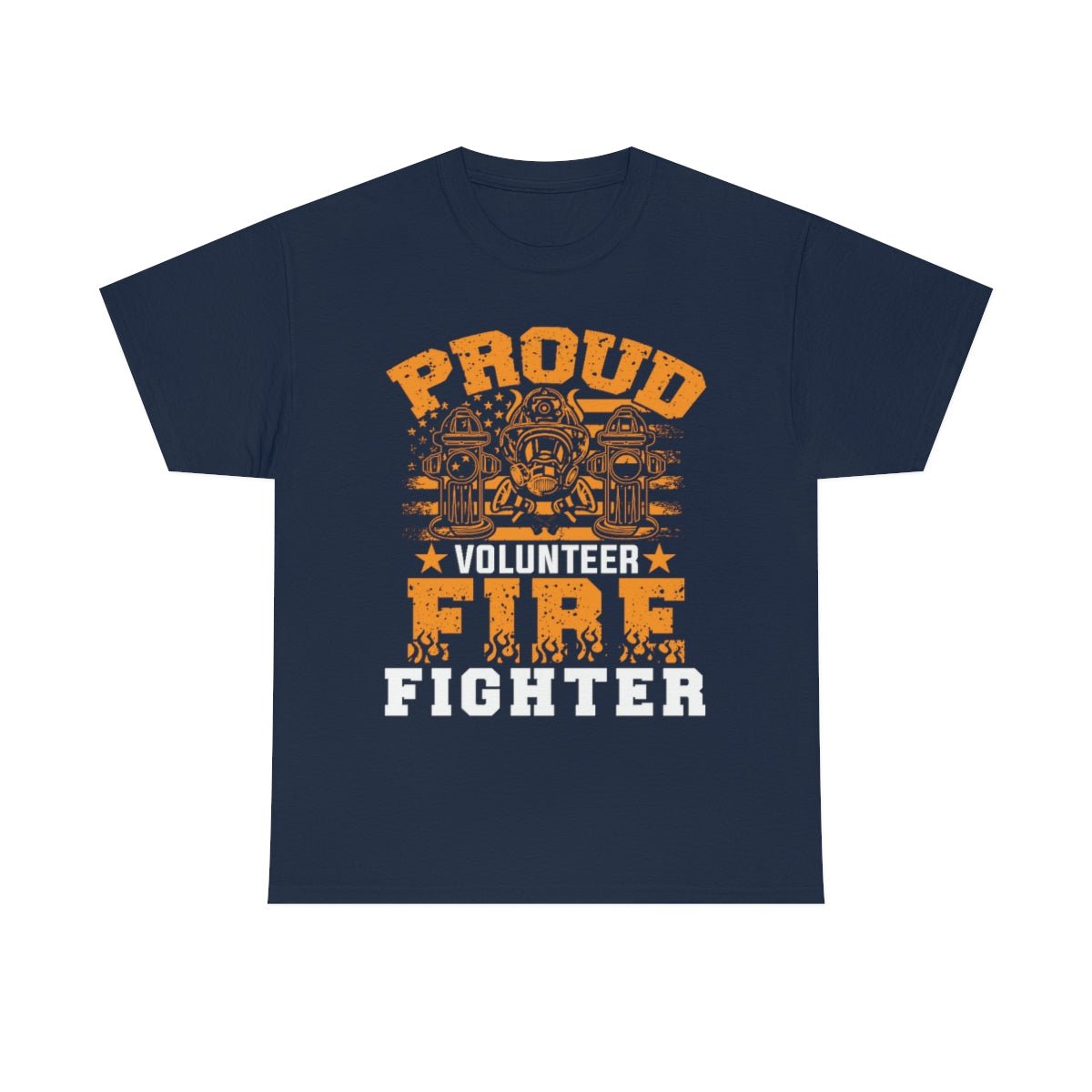 Proud Volunteer Firefighter Heavy Cotton Tee - Salty Medic Clothing Co.