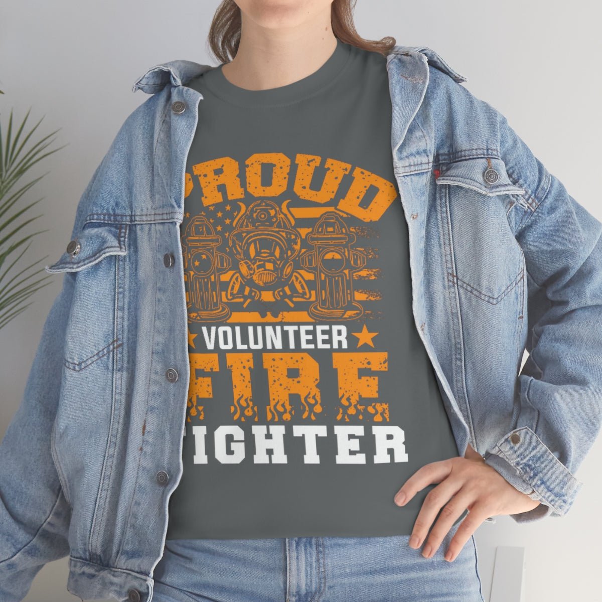 Proud Volunteer Firefighter Heavy Cotton Tee - Salty Medic Clothing Co.