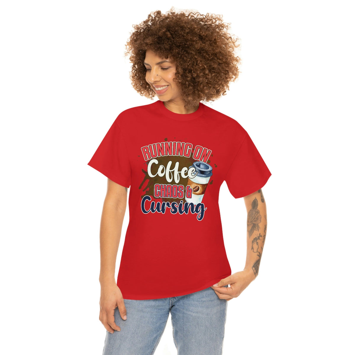 Running On Coffee, Cursing and Chaos Cotton Tee - Salty Medic Clothing Co.