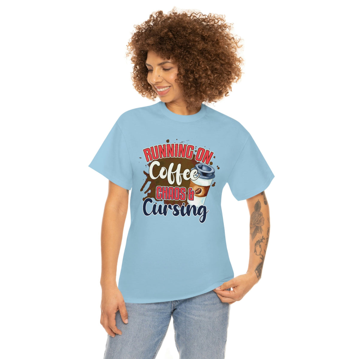 Running On Coffee, Cursing and Chaos Cotton Tee - Salty Medic Clothing Co.