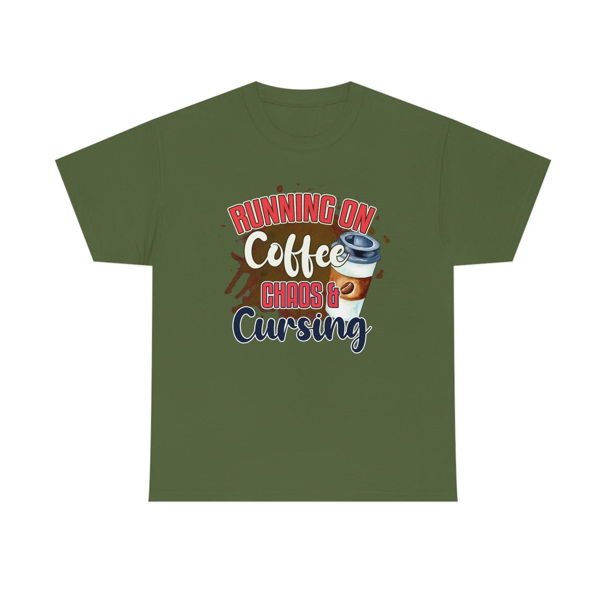 Running On Coffee, Cursing and Chaos Cotton Tee - Salty Medic Clothing Co.