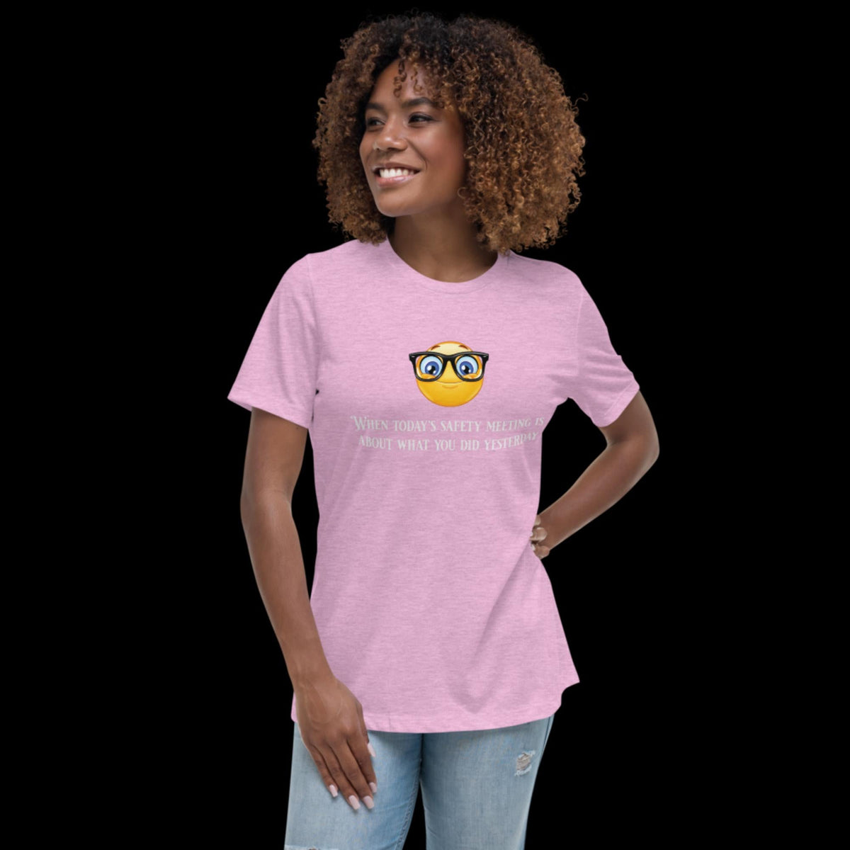 Saftey Meeting Women's Relaxed T-Shirt Heather Prism Lilac