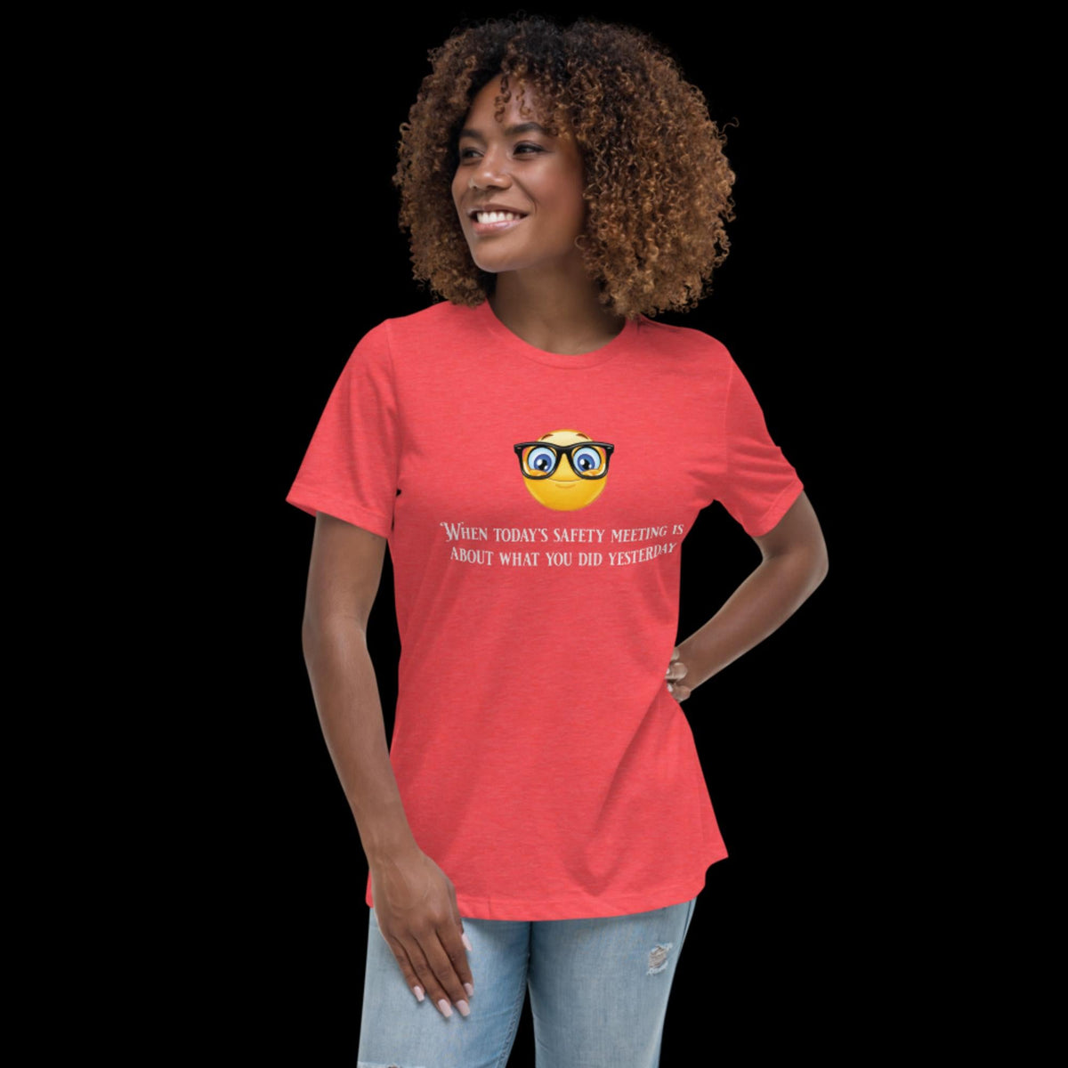 Saftey Meeting Women's Relaxed T-Shirt Heather Red