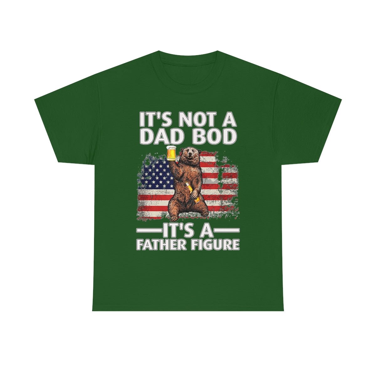 Salty Medic It's Not A Dad Bod Heavy Cotton Tee Turf Green