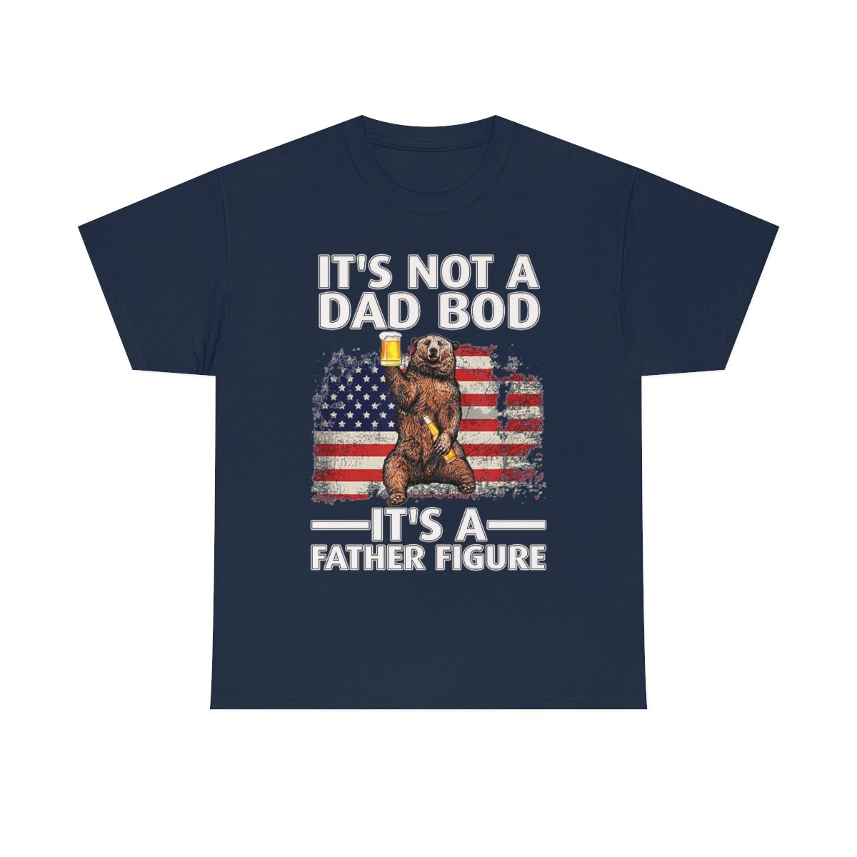 Salty Medic It's Not A Dad Bod Heavy Cotton Tee Navy