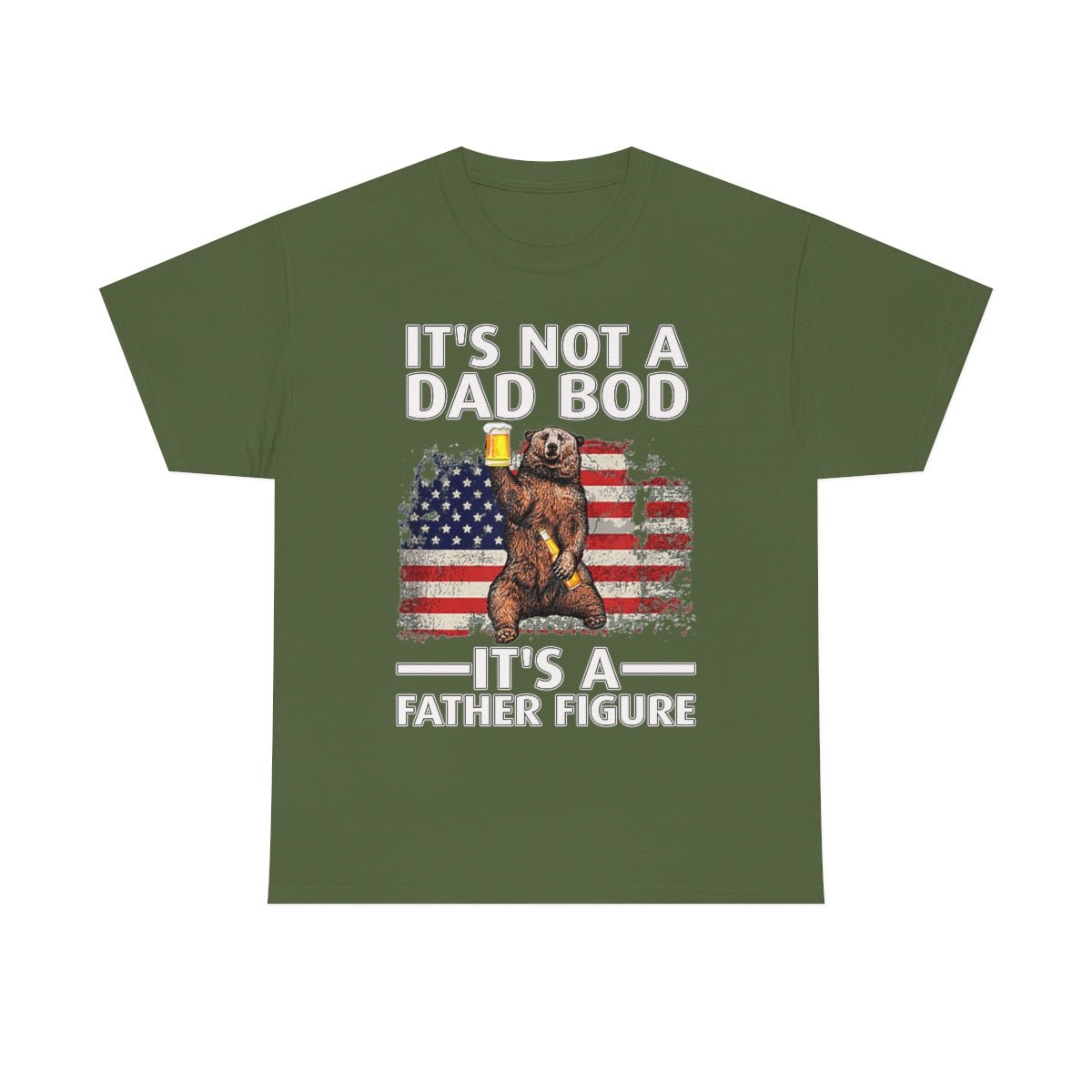 Salty Medic It's Not A Dad Bod Heavy Cotton Tee Military Green