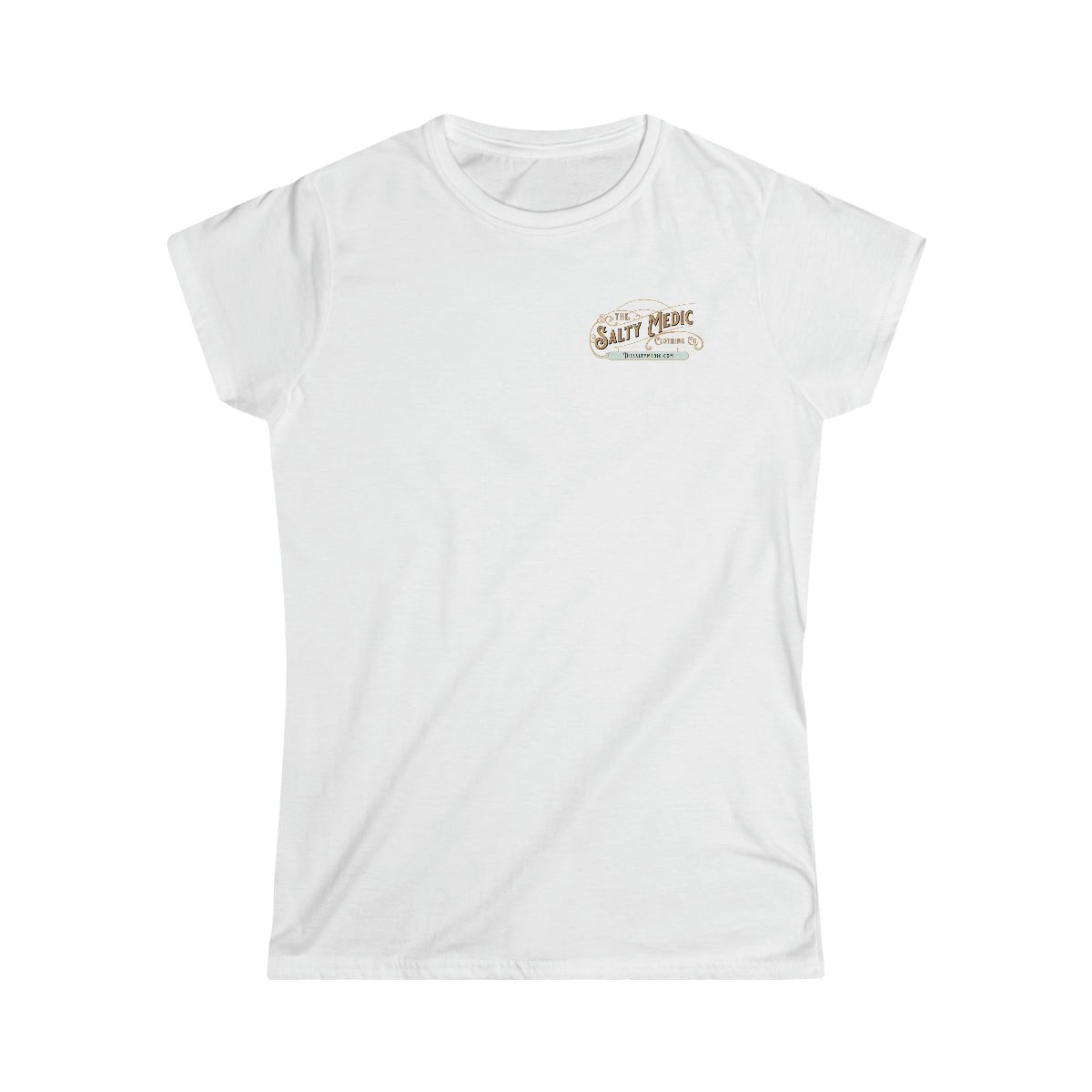 Salty Medic Logo Women's Softstyle Tee White