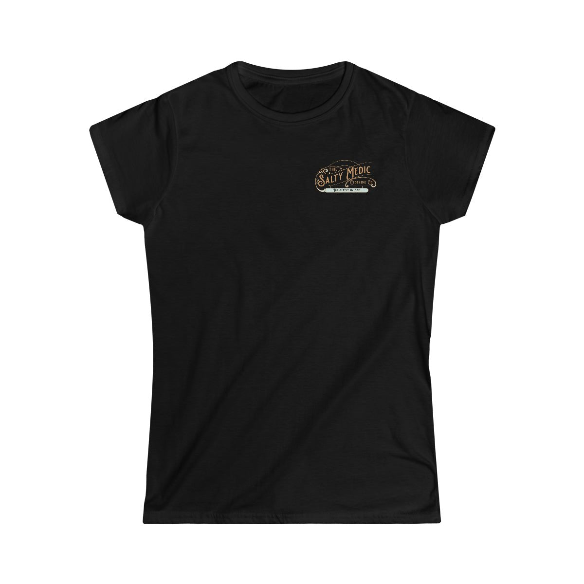 Salty Medic Logo Women's Softstyle Tee Black