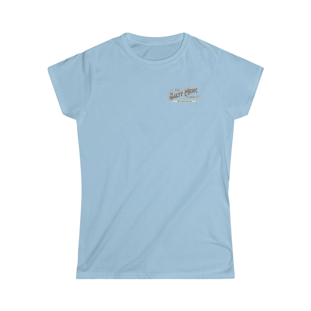 Salty Medic Logo Women's Softstyle Tee Light Blue