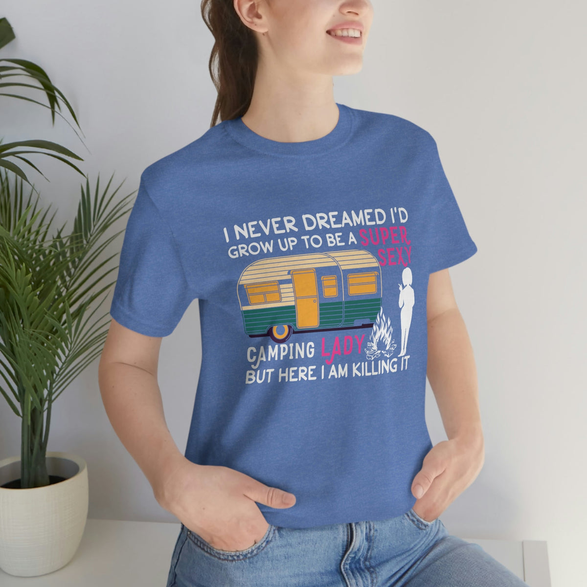 Sexy Camping Woman Women's Short Sleeve Tee - Salty Medic Clothing Co.