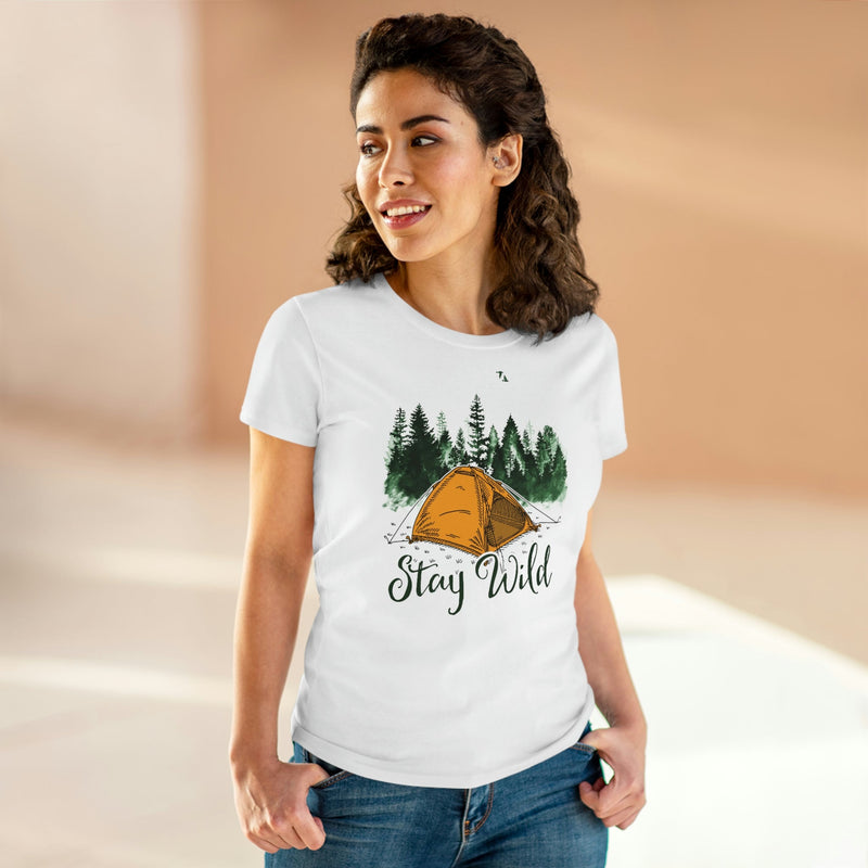 Stay Wild Outdoors Women's Midweight Cotton Tee - Salty Medic Clothing Co.