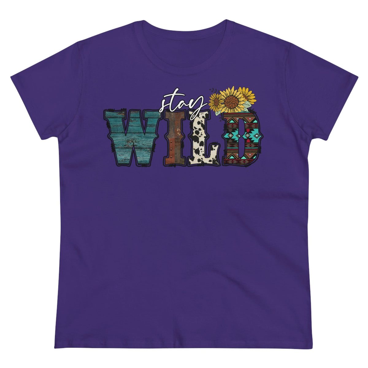 Stay Wild Women's T-shirt Purple