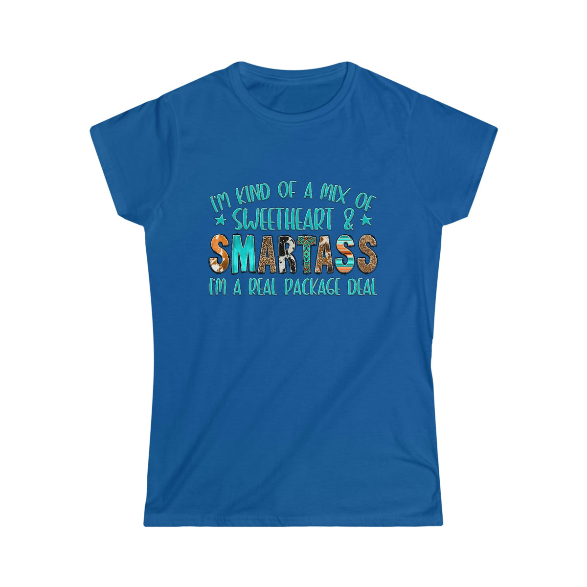 Sweetheart and Smartass Women's Softstyle Tee Royal