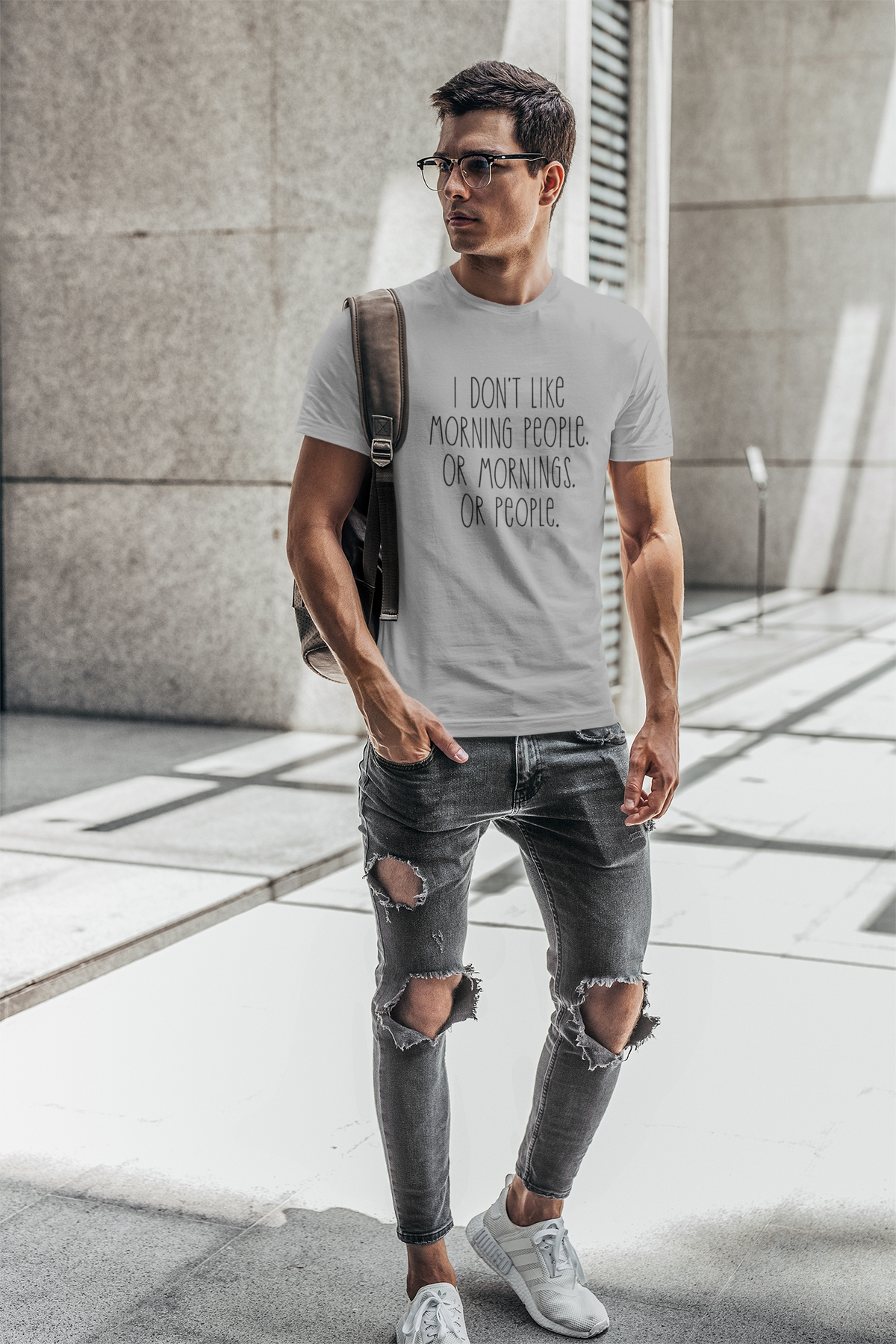 I don't like morning people Men's Heavy Cotton Tee