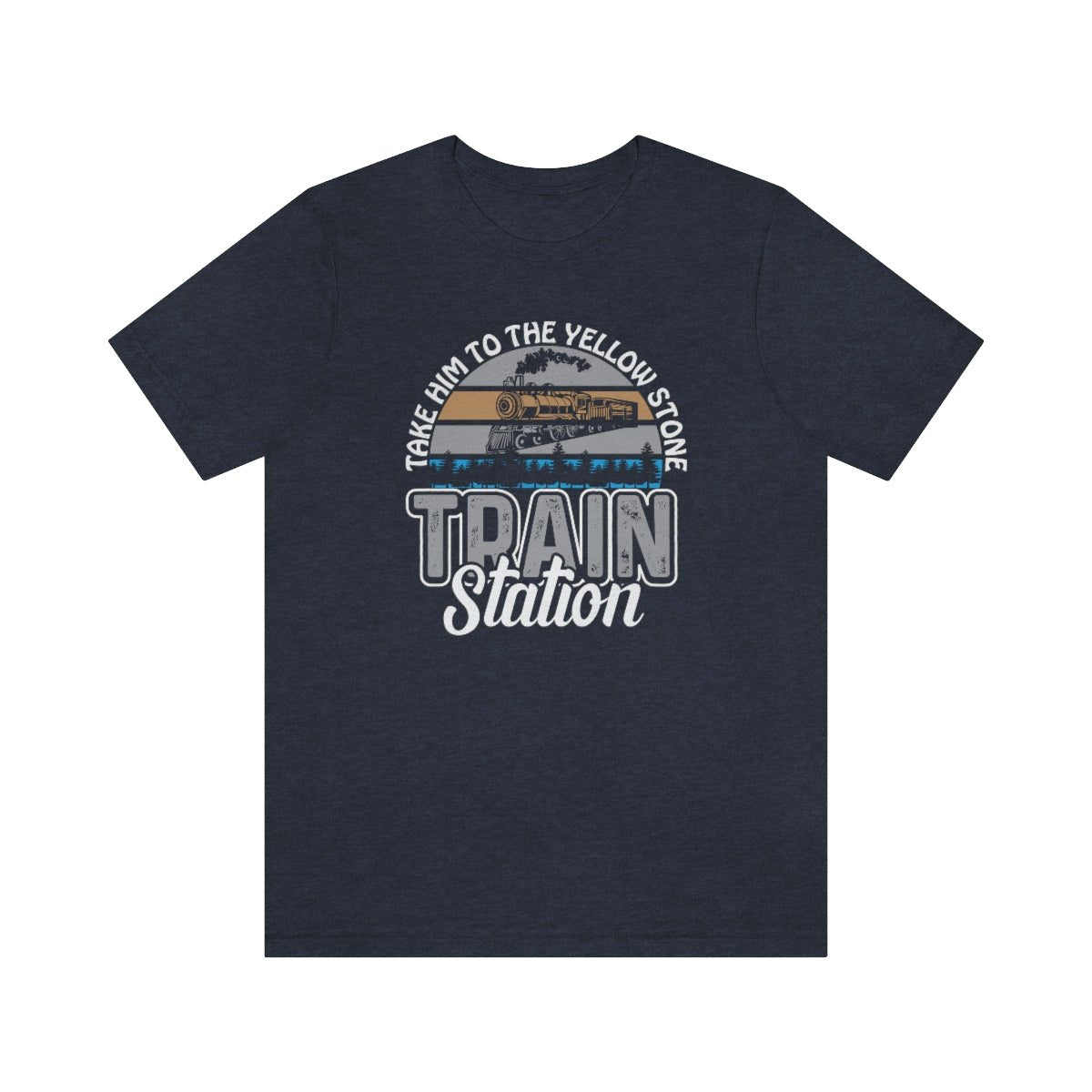 Take him to the train station Women's Short Sleeve Tee Heather Navy