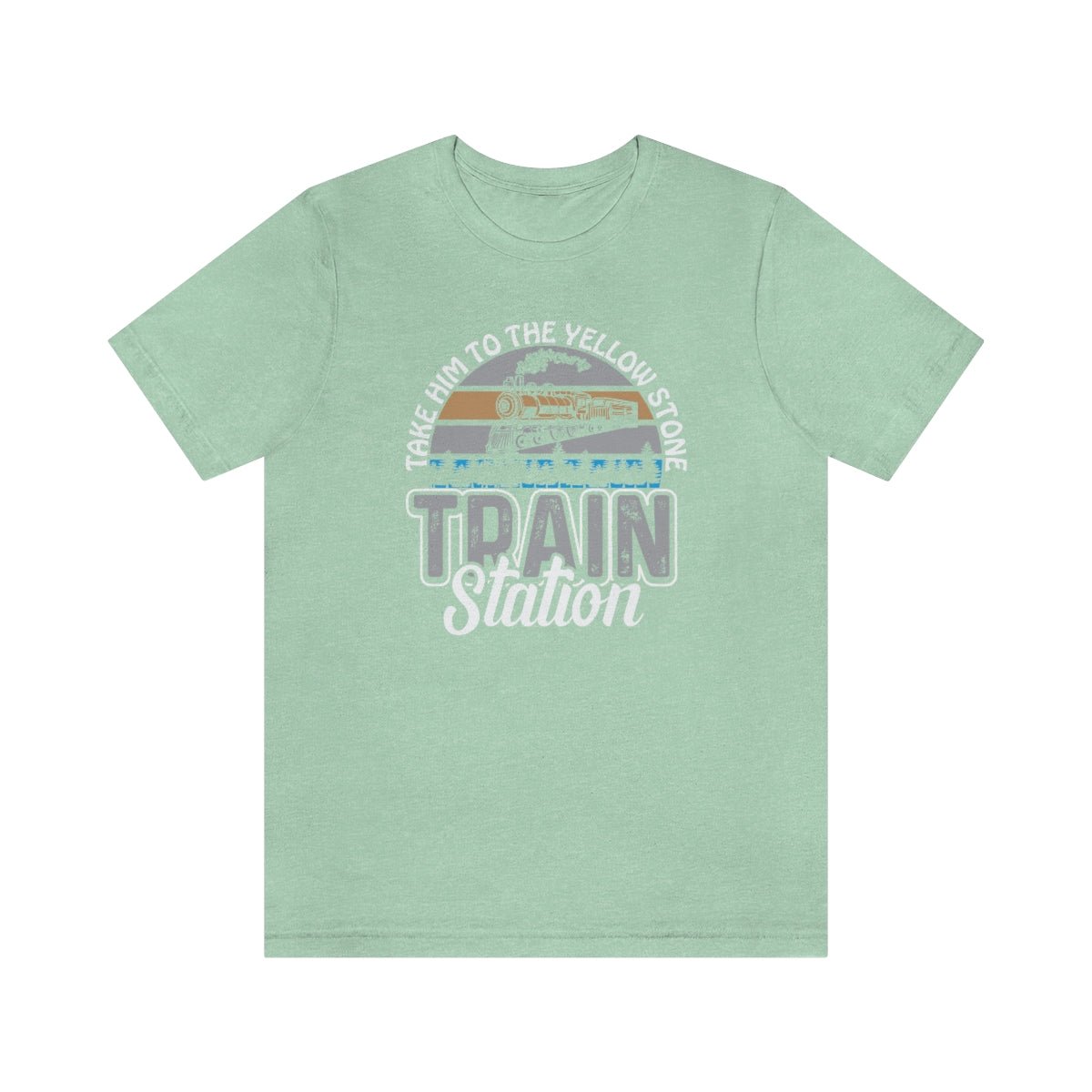 Take him to the train station Women's Short Sleeve Tee Heather Mint