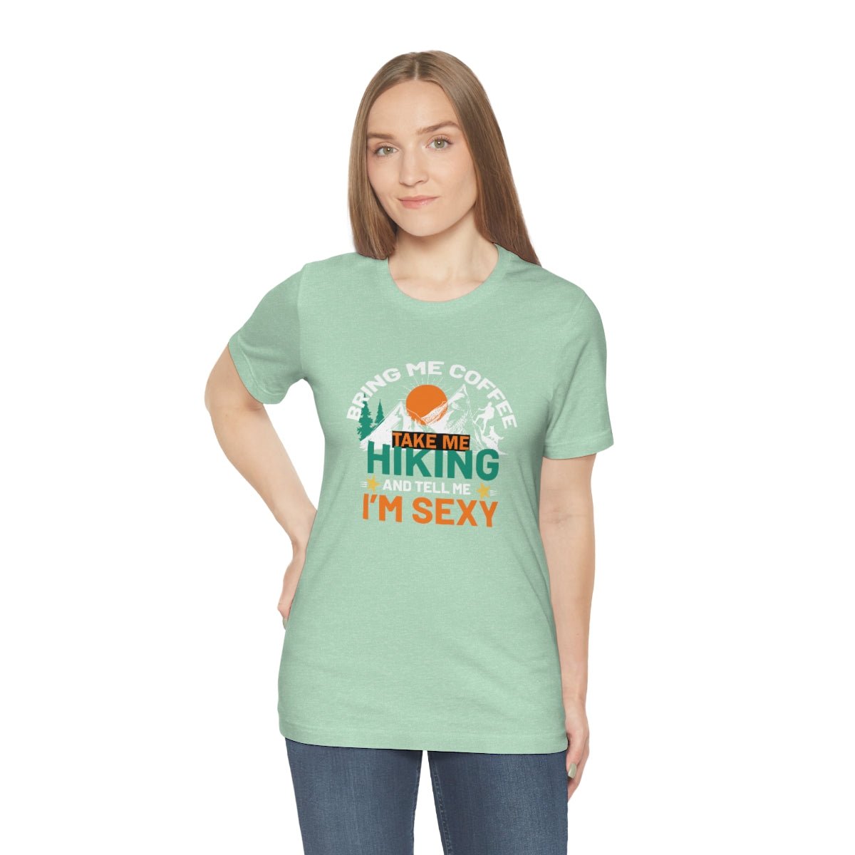 Take me hiking and bring me coffee Women's Short Sleeve Tee - Salty Medic Clothing Co.