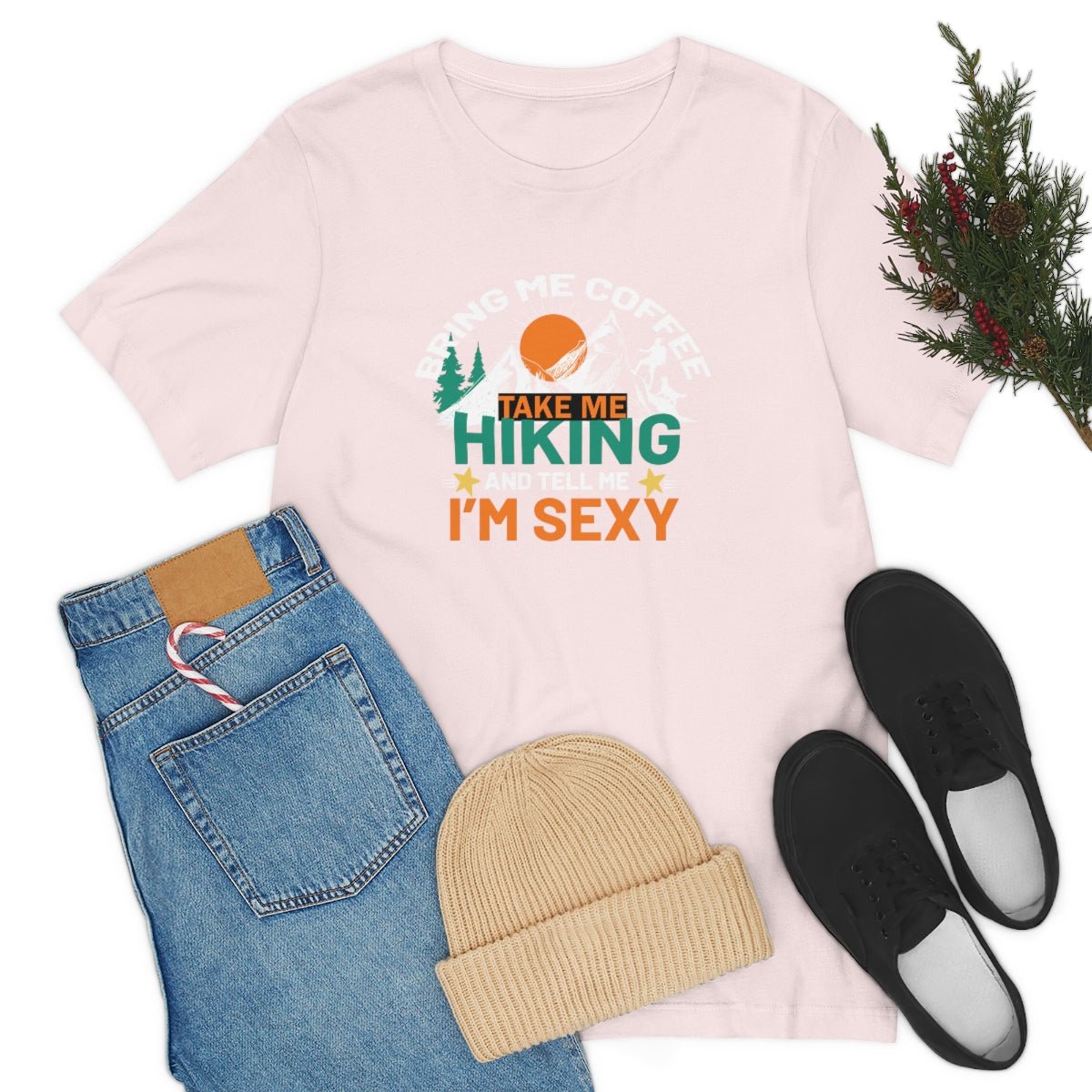 Take me hiking and bring me coffee Women's Short Sleeve Tee - Salty Medic Clothing Co.