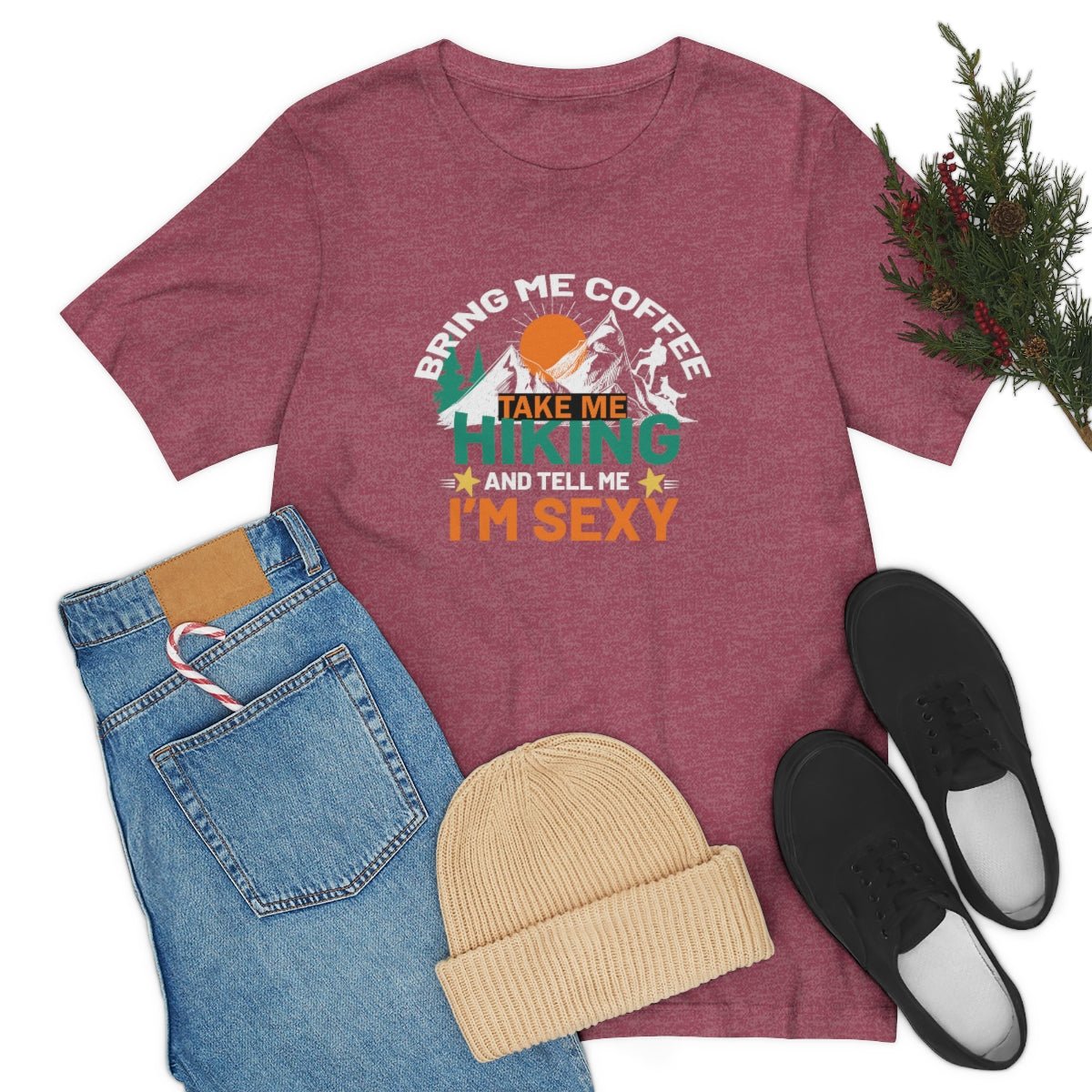 Take me hiking and bring me coffee Women's Short Sleeve Tee - Salty Medic Clothing Co.