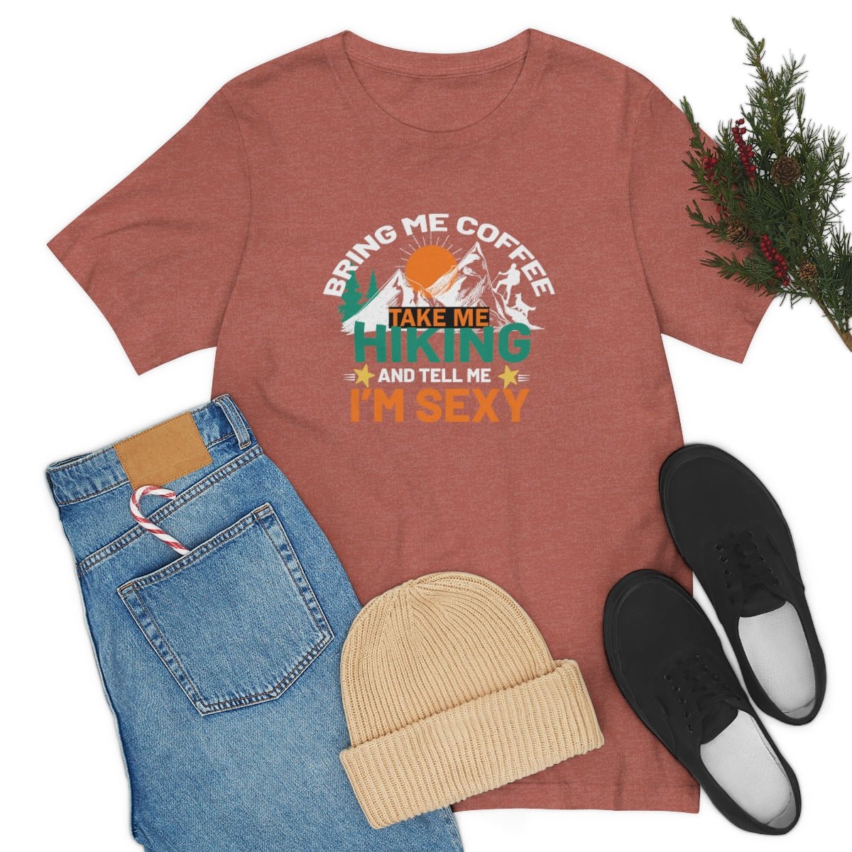 Take me hiking and bring me coffee Women's Short Sleeve Tee - Salty Medic Clothing Co.