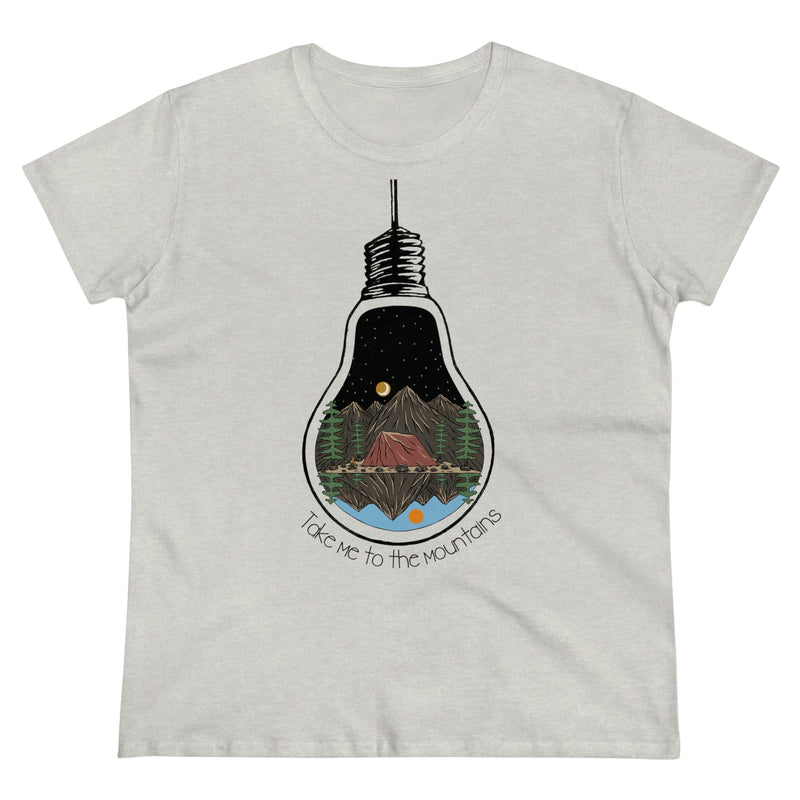 Take Me To The Mountains Women's Midweight Cotton Tee - Salty Medic Clothing Co.