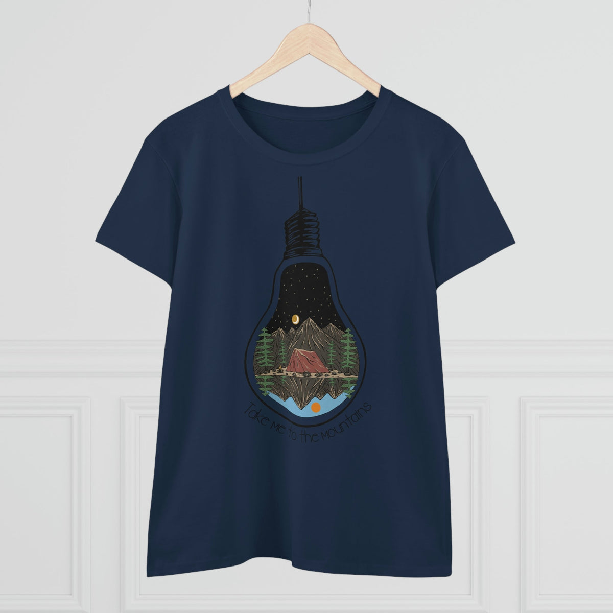 Take Me To The Mountains Women's Midweight Cotton Tee