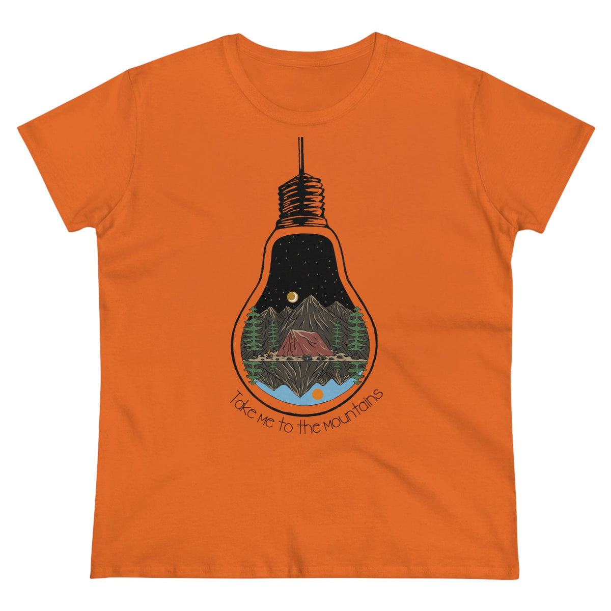 Take Me To The Mountains Women's Midweight Cotton Tee - Salty Medic Clothing Co.