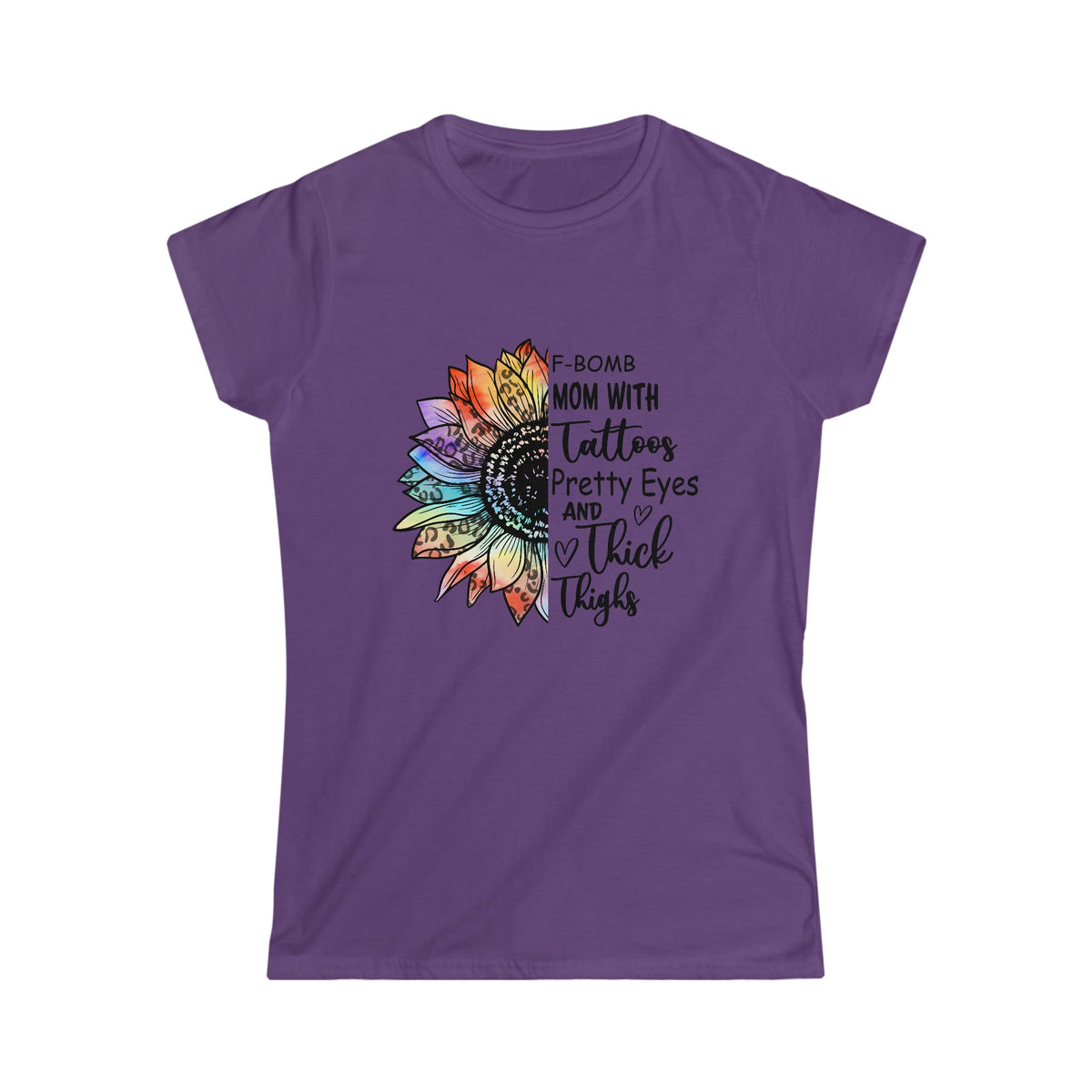 Tattoos and Thick Theighs Women's Softstyle Tee Purple