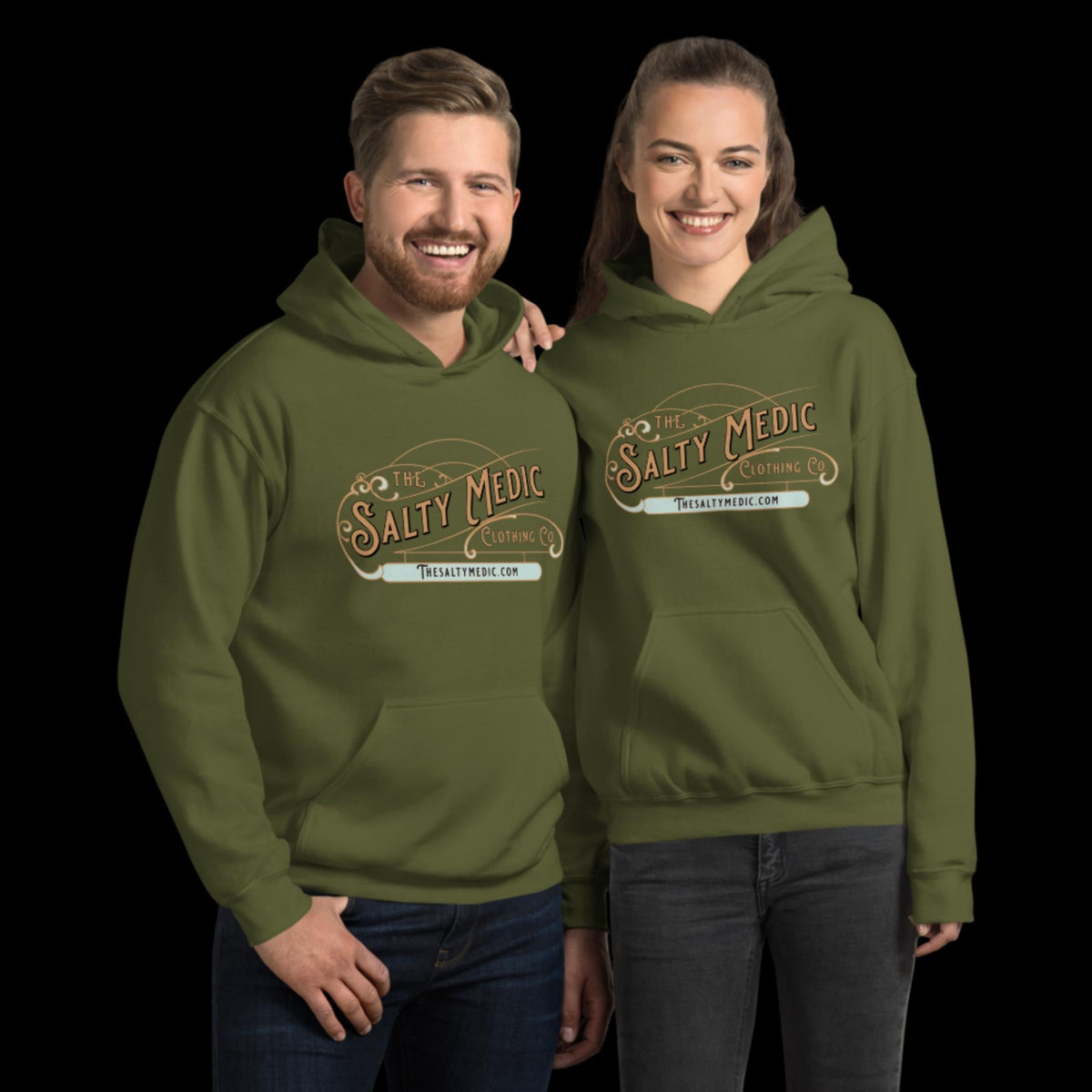 The Salty Medic Clothing Co. Hoodie Military Green