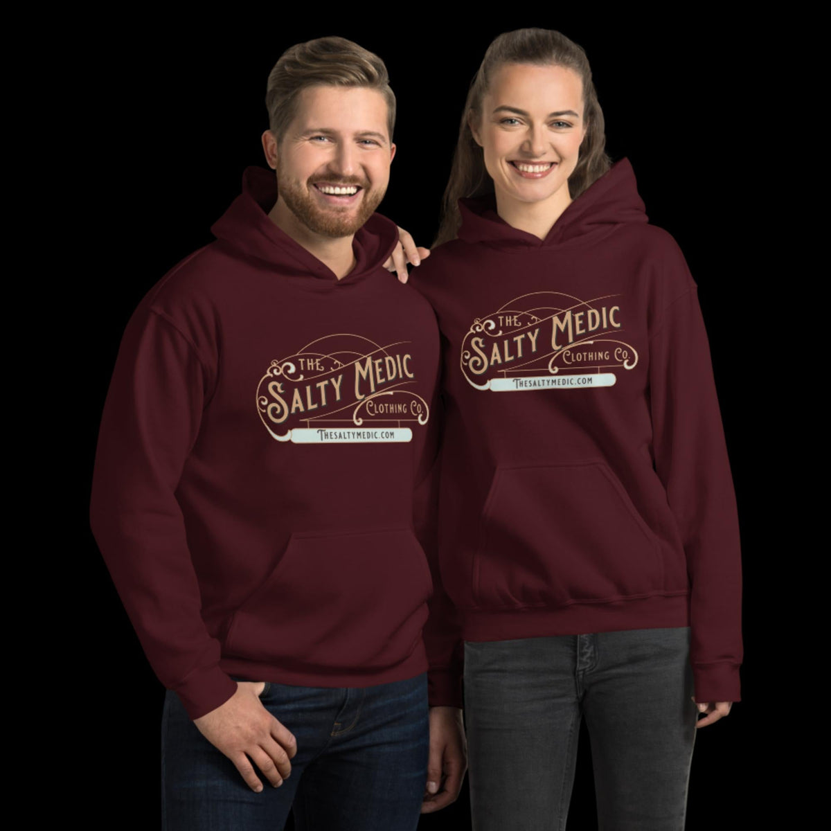 The Salty Medic Clothing Co. Hoodie Maroon