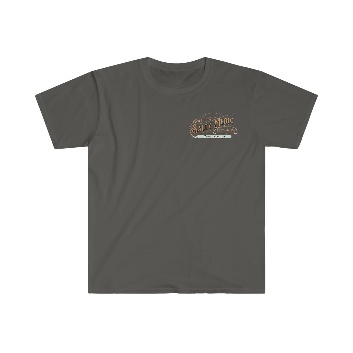 The Salty Medic Logo Softstyle T-Shirt Charcoal