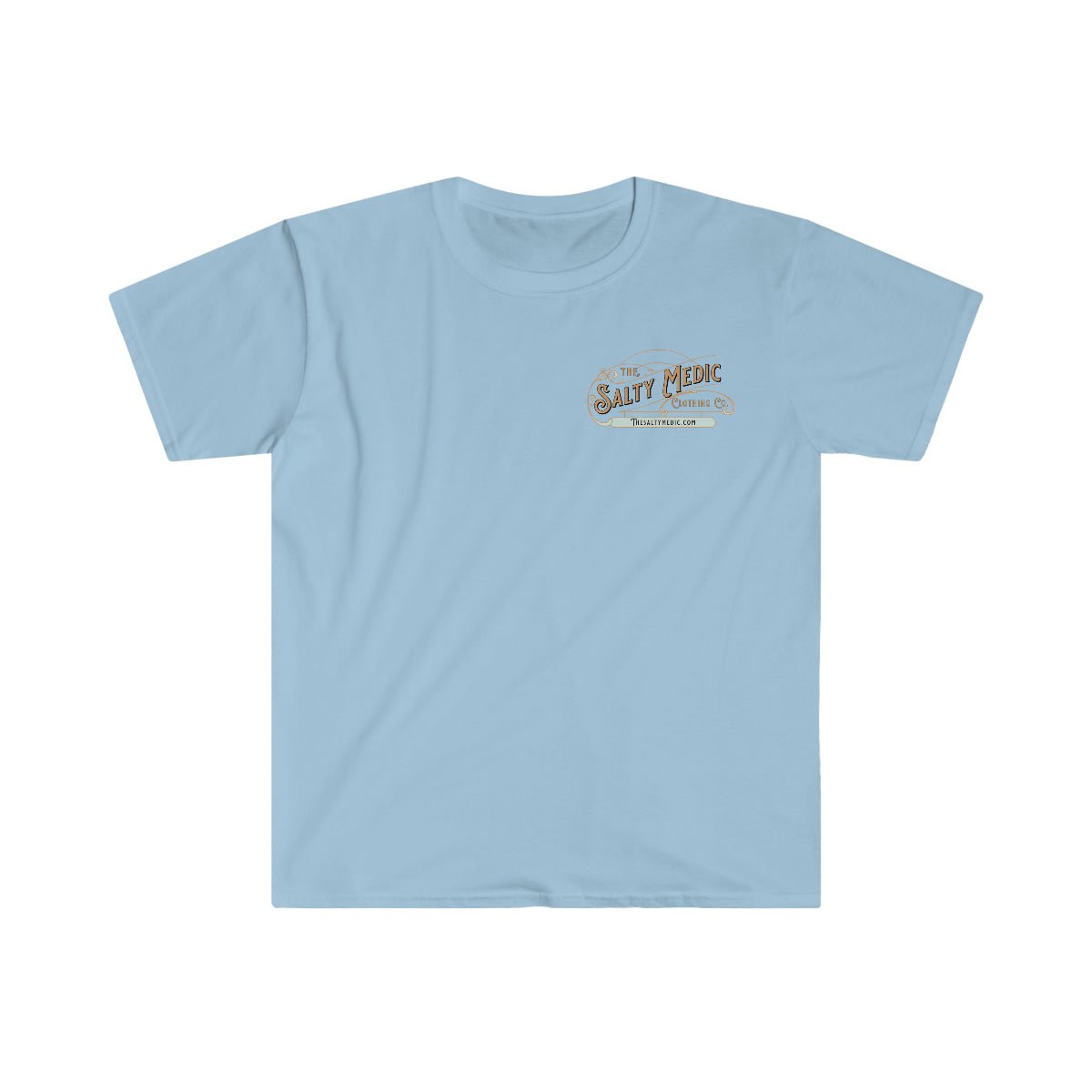 The Salty Medic Logo Softstyle T-Shirt Light Blue