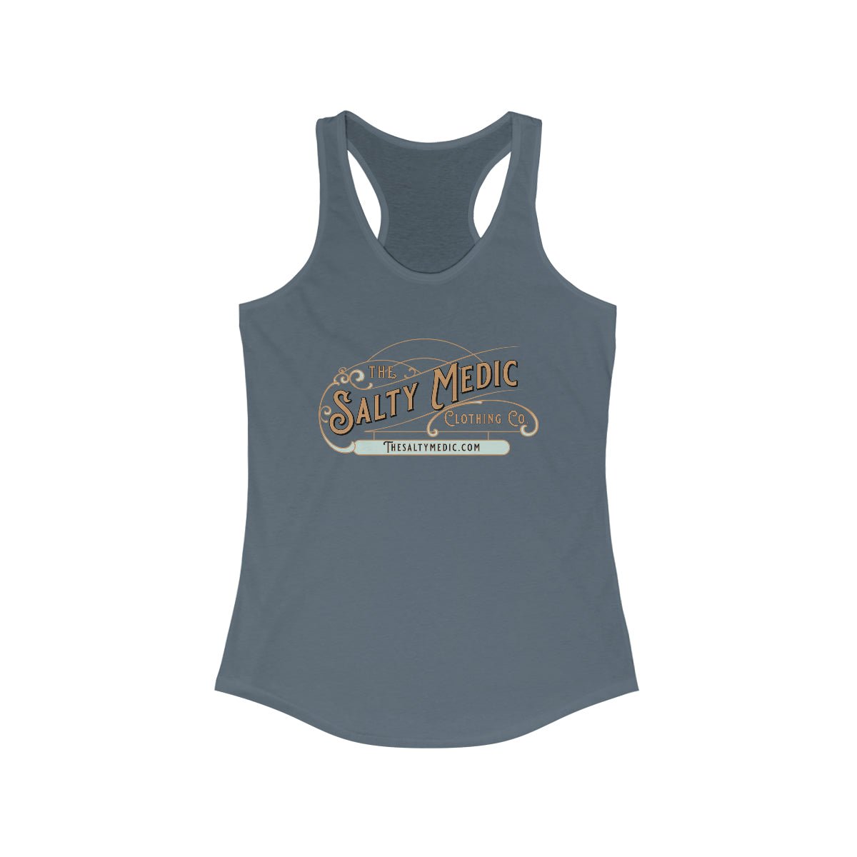 The Salty Medic Women's Ideal Racerback Tank Solid Indigo