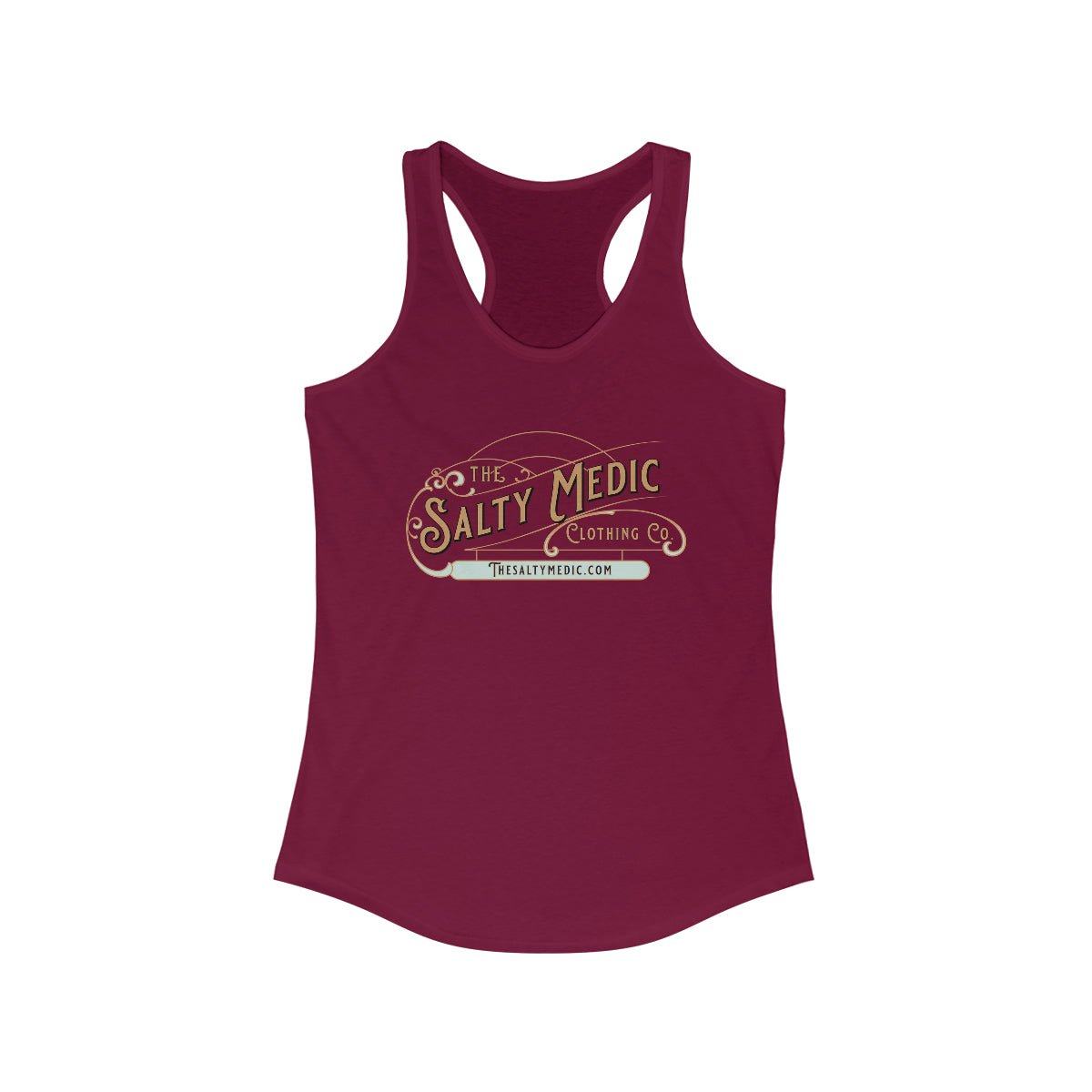 The Salty Medic Women's Ideal Racerback Tank Solid Cardinal Red