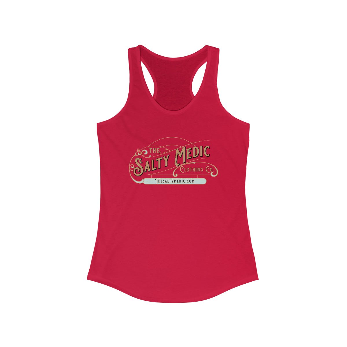 The Salty Medic Women's Ideal Racerback Tank Solid Red