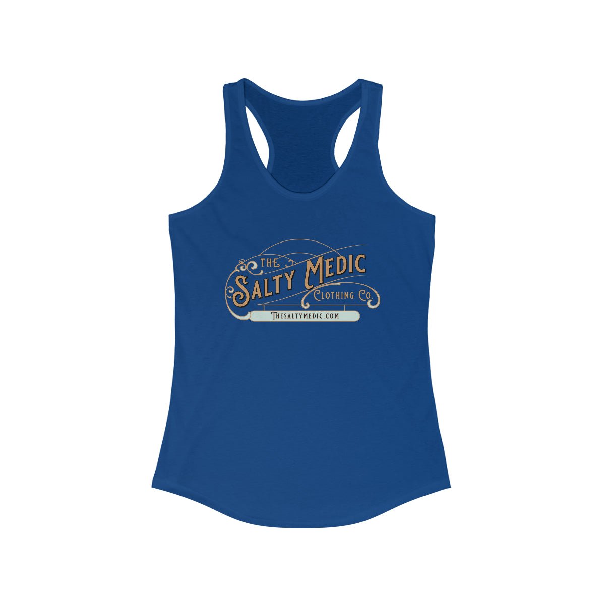 The Salty Medic Women's Ideal Racerback Tank Solid Royal