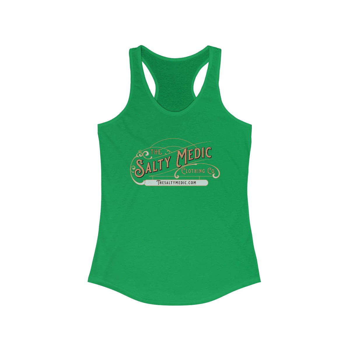 The Salty Medic Women's Ideal Racerback Tank Solid Kelly Green