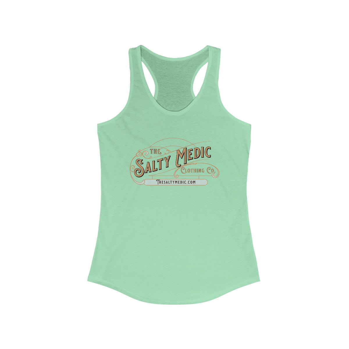 The Salty Medic Women's Ideal Racerback Tank Solid Mint