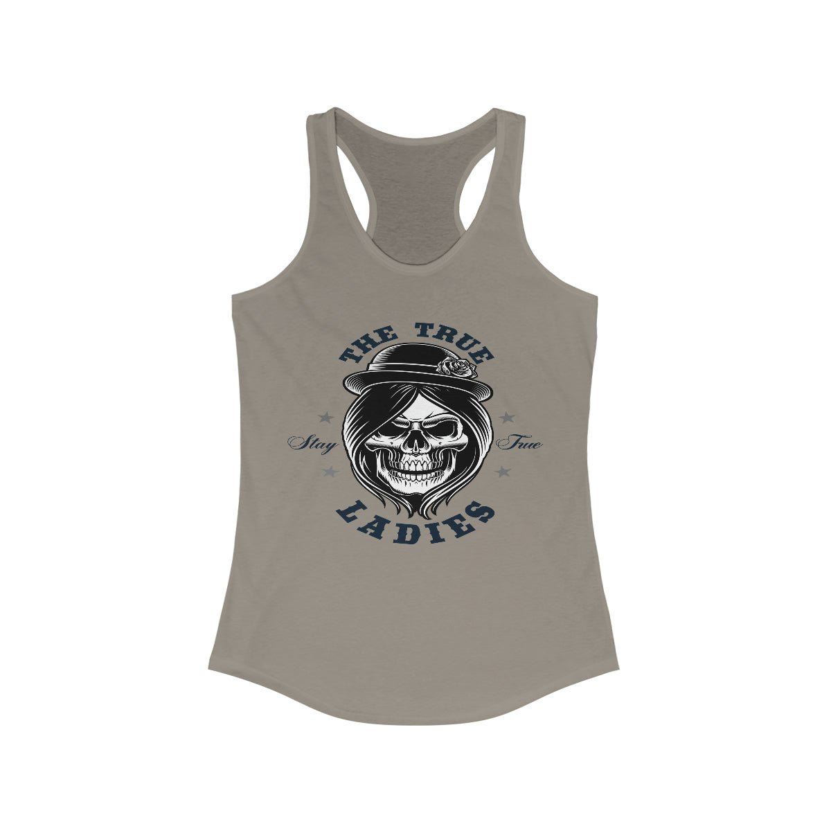 The True Ladies, Stay True Women's Ideal Racerback Tank Solid Warm Gray