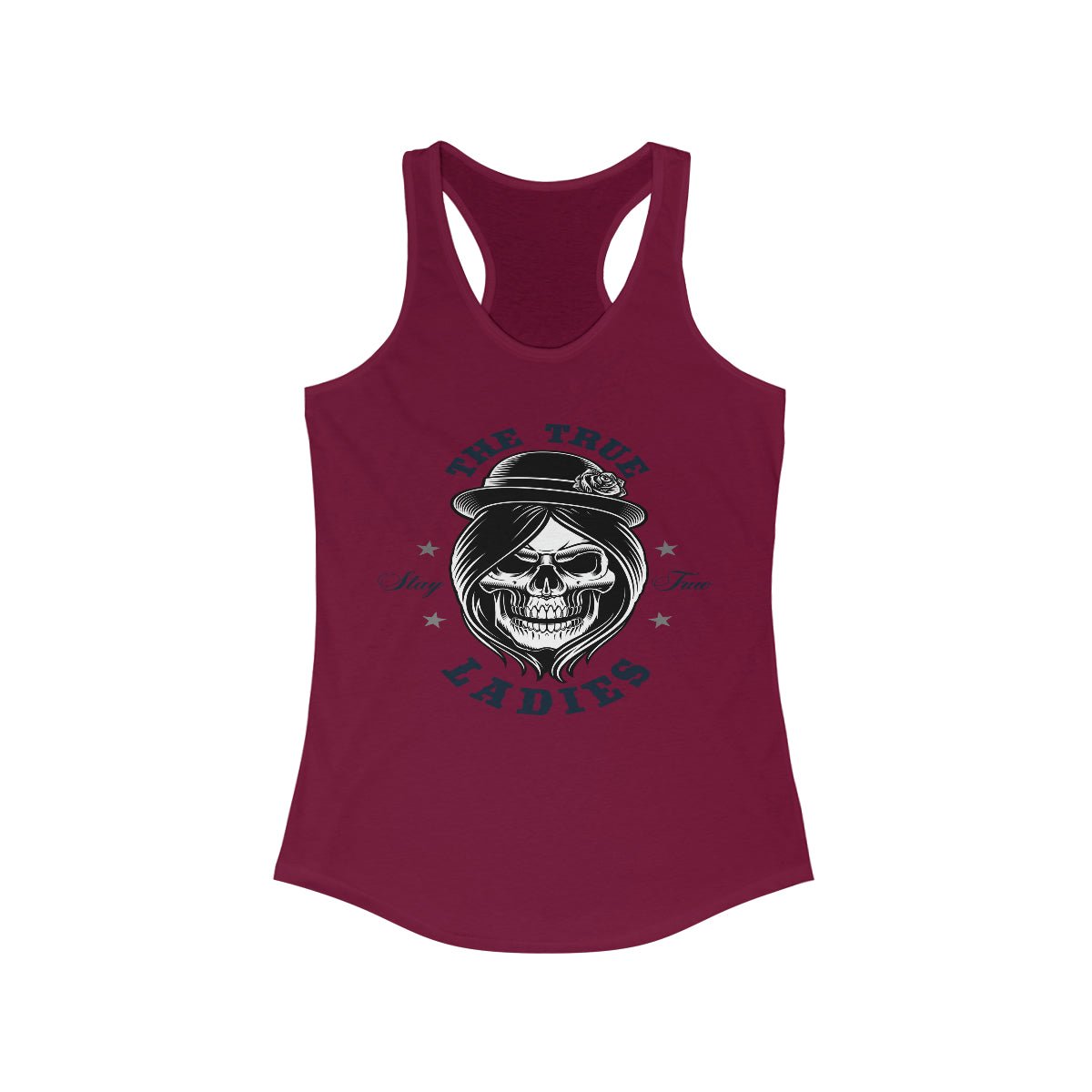 The True Ladies, Stay True Women's Ideal Racerback Tank Solid Cardinal Red