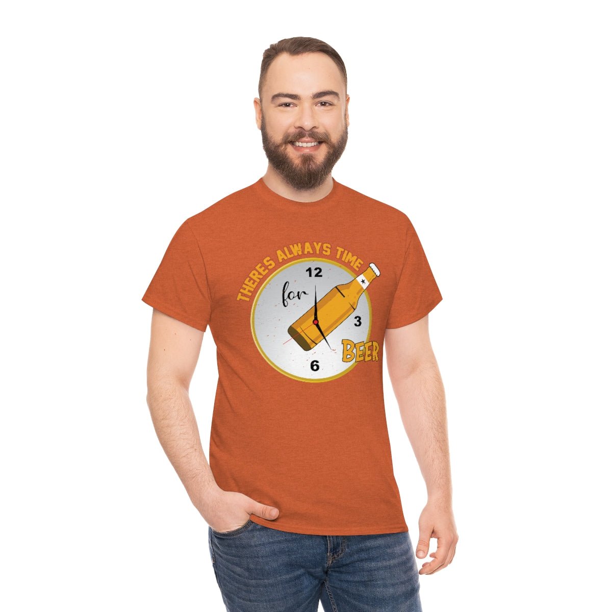 There's always time for beer Men's Heavy Cotton Tee