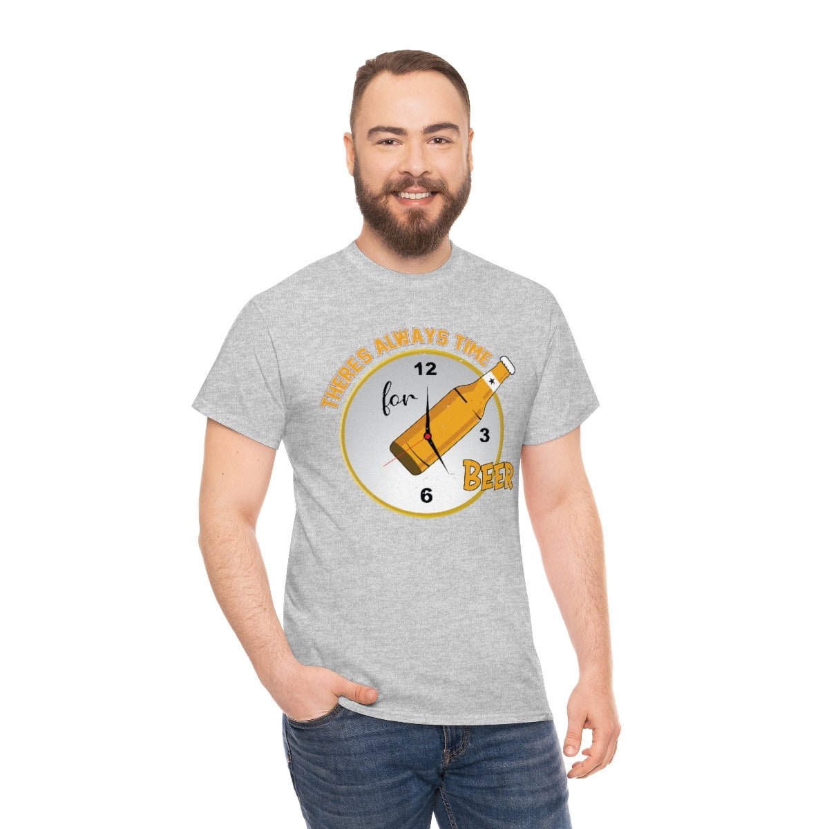 There's always time for beer Men's Heavy Cotton Tee