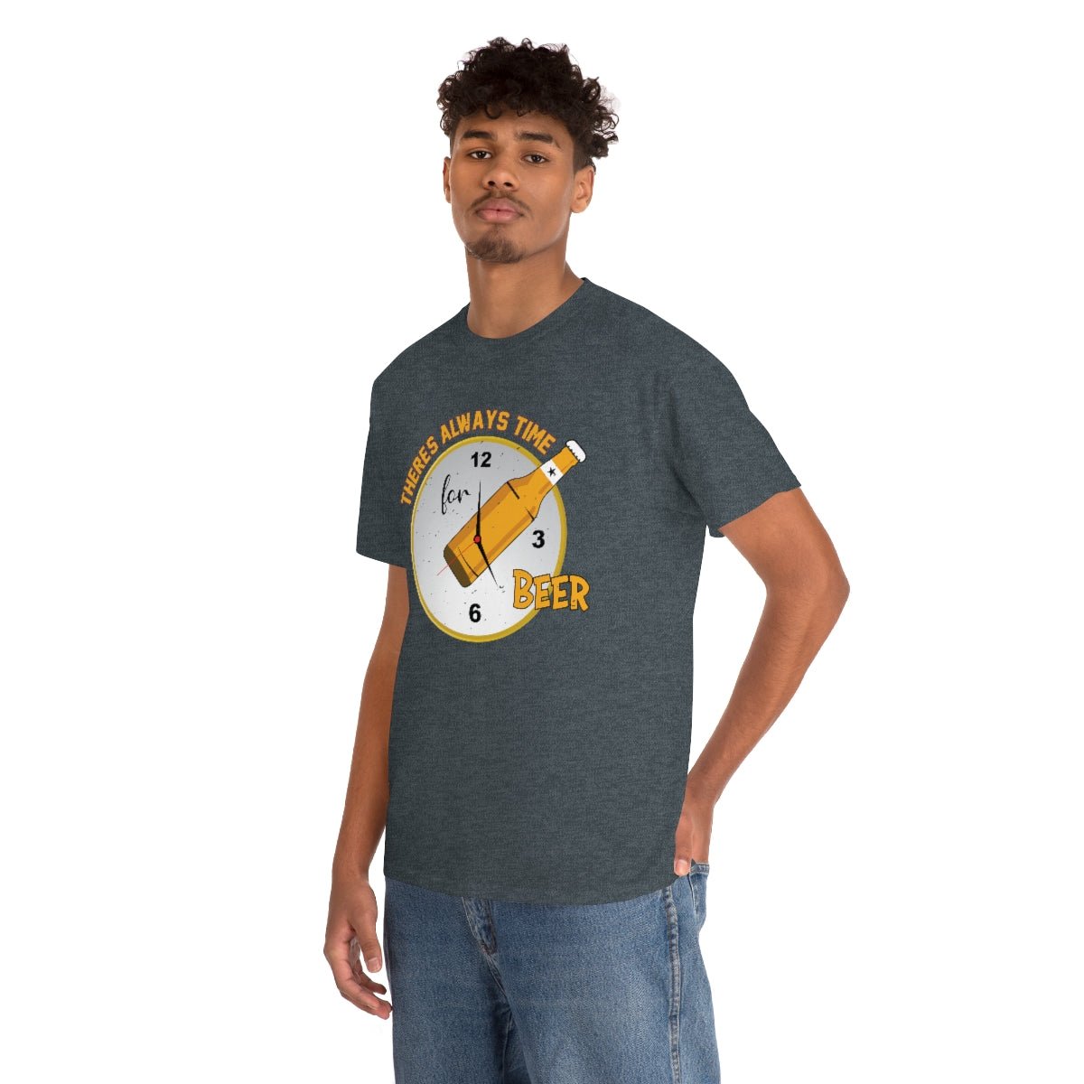 There's always time for beer Men's Heavy Cotton Tee