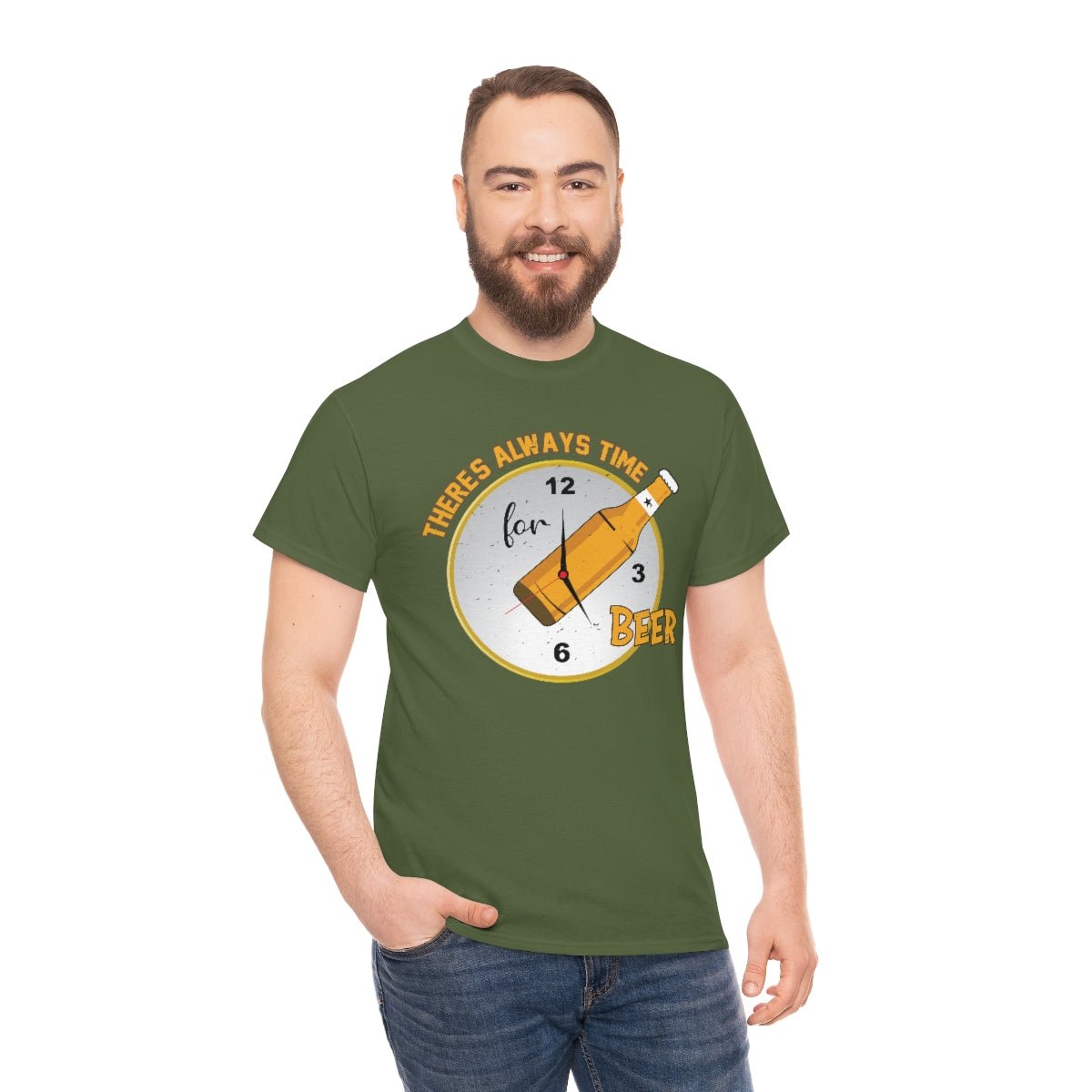 There's always time for beer Men's Heavy Cotton Tee