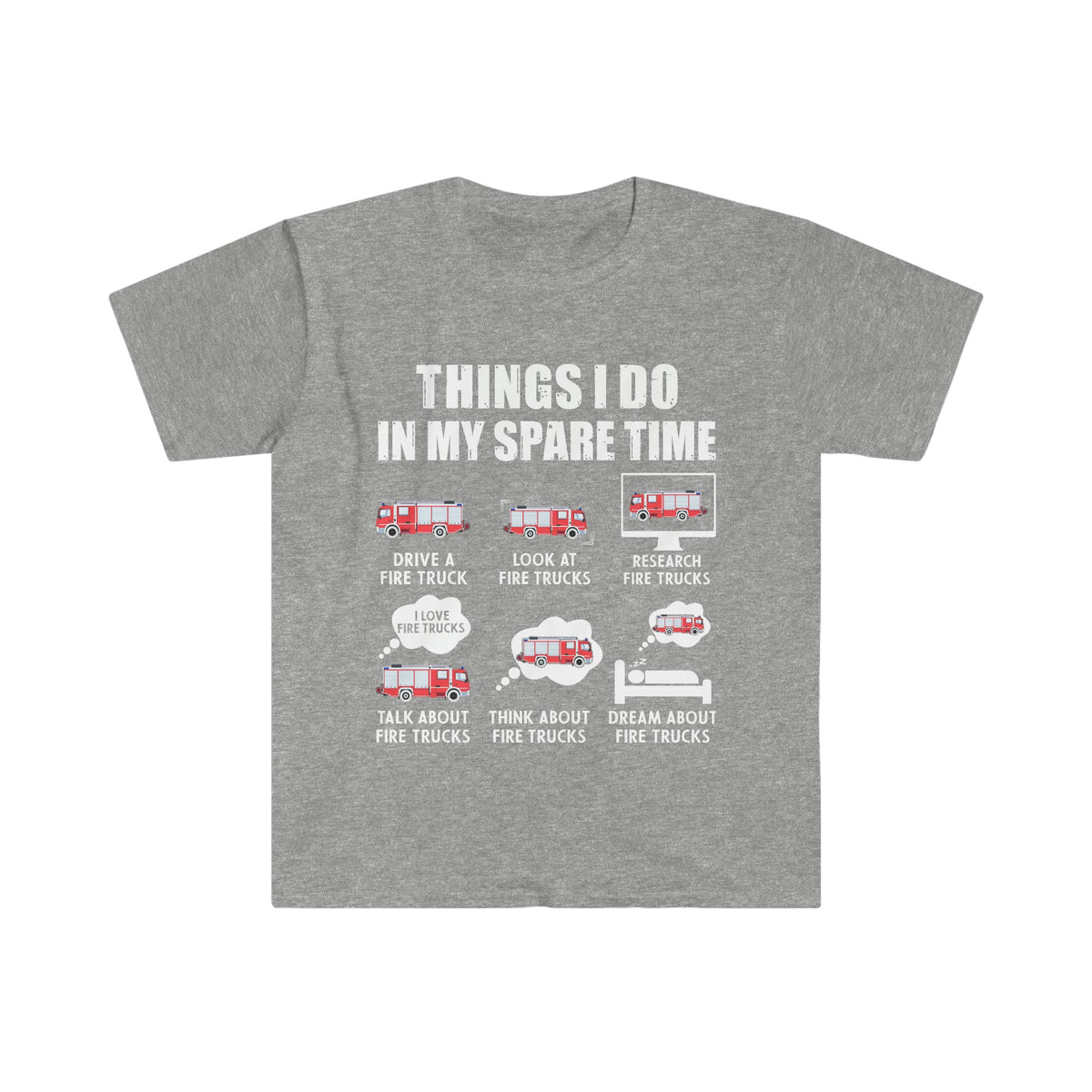 Things I Do In My Spare Time Unisex Softstyle T-Shirt Sport Grey