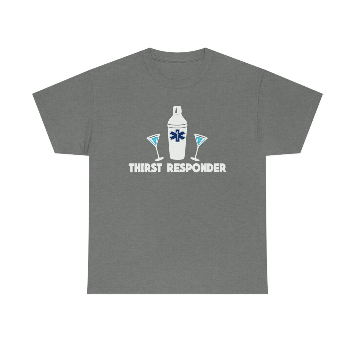 Thirst Responder Men's Heavy Cotton Tee Graphite Heather