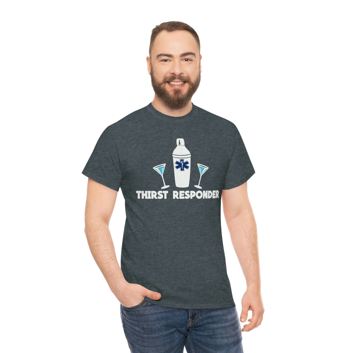 Thirst Responder Men's Heavy Cotton Tee - Salty Medic Clothing Co.