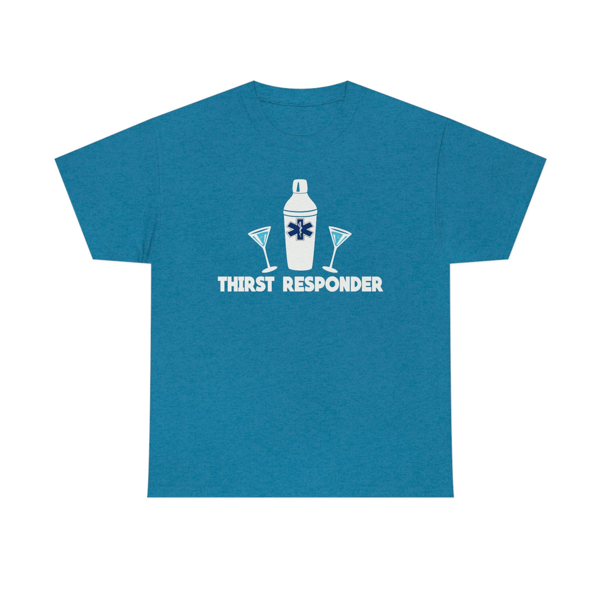 Thirst Responder Men's Heavy Cotton Tee Antique Sapphire