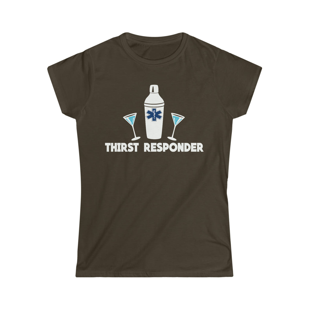 Thirst Responder Women's Soft Style Tee Dark Chocolate